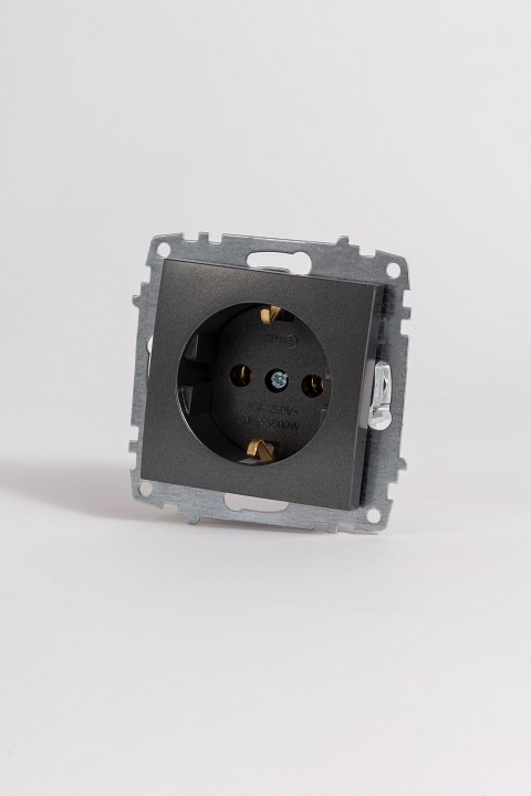 Розетка с заземлением, без рамки Elbi Eleсtriс Zena Vega 609-011100-217