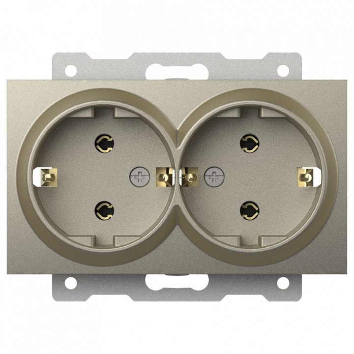 Розетка двойная с заземлением, без рамки Elbi Eleсtriс Zena Vega 609-011400-907