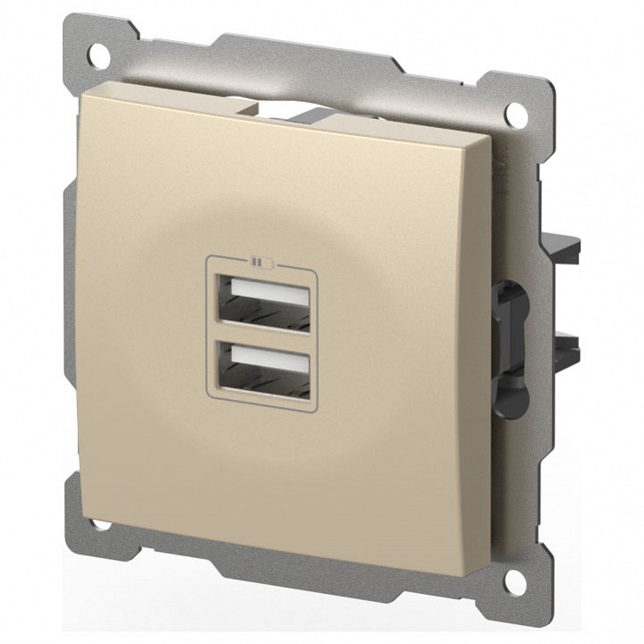 Розетка 2хUSB type A без рамки Elbi Eleсtriс Zena Vega 609-012500-143