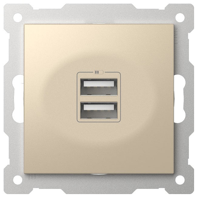 Розетка 2хUSB type A без рамки Elbi Eleсtriс Zena Vega 609-012500-143