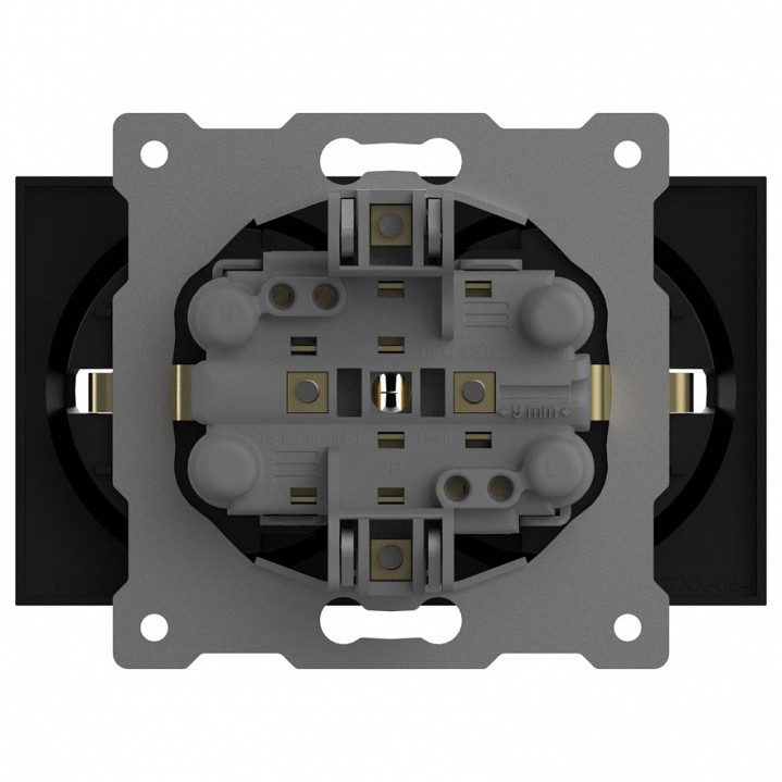 Розетка двойная с заземлением, без рамки Elbi Eleсtriс Zena Vega 609-014800-907