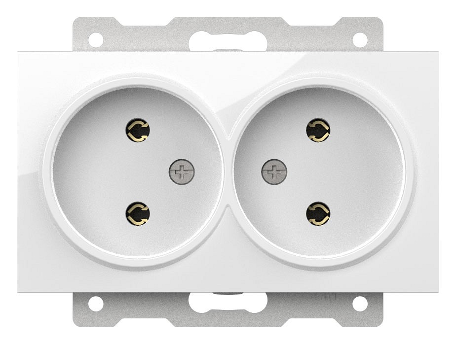 Розетка двойная без заземления, без рамки Elbi Eleсtriс Zena Vega 609-015600-908