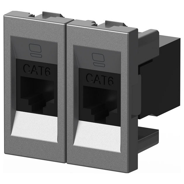 Розетка двойная Ethernet RJ-45 без рамки Elbi Eleсtriс Moda Vox 611-041032-248