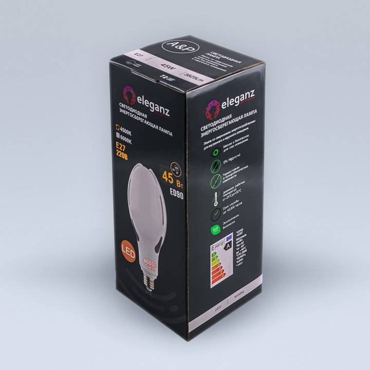 Лампа светодиодная Eleganz  E27 45Вт 4500K EL-0086