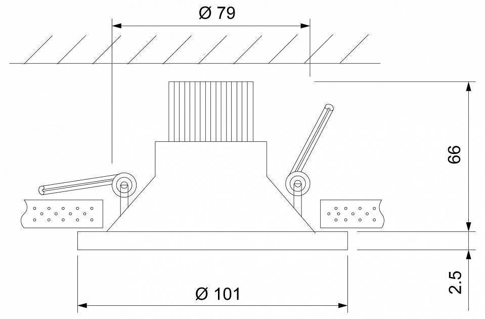 Встраиваемый светильник Elektrostandard 15267/LED 12 Вт 3300 K Черный a055723