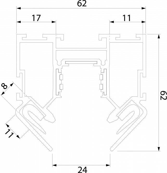 Трек встраиваемый Elektrostandard Slim Magnetic a062150