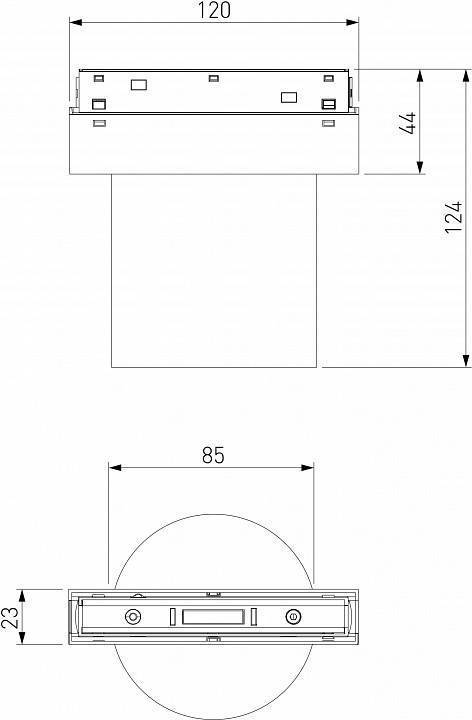 Накладной светильник Elektrostandard Slim Magnetic 18 Вт 4000 К черный a063494