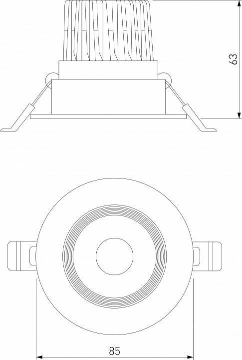 Встраиваемый светильник Elektrostandard Even a065459