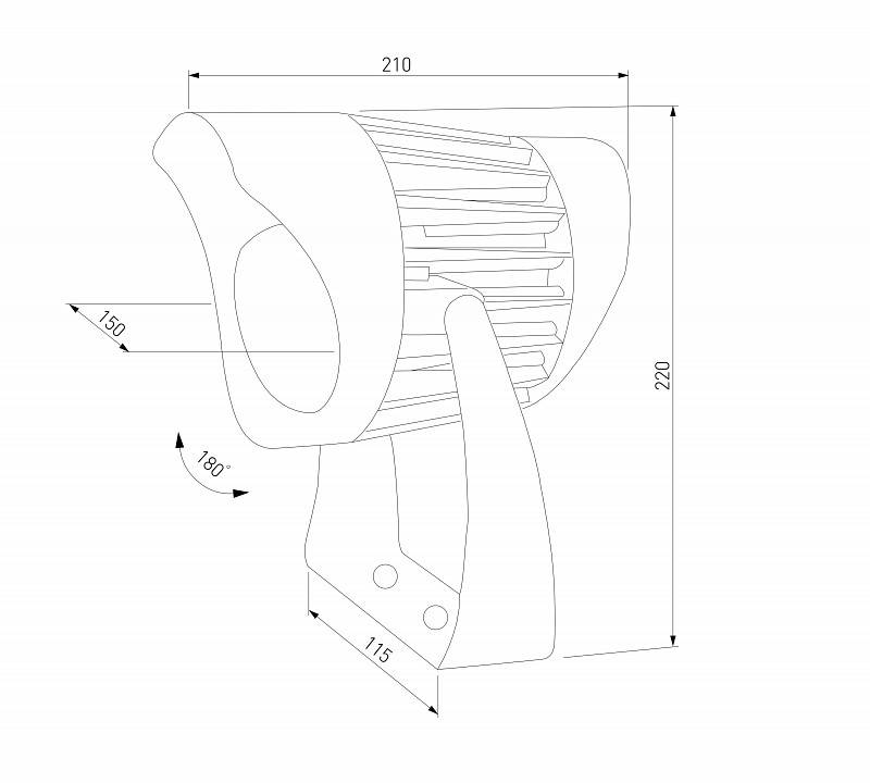 Настенный прожектор Elektrostandard Landscape 35186/F