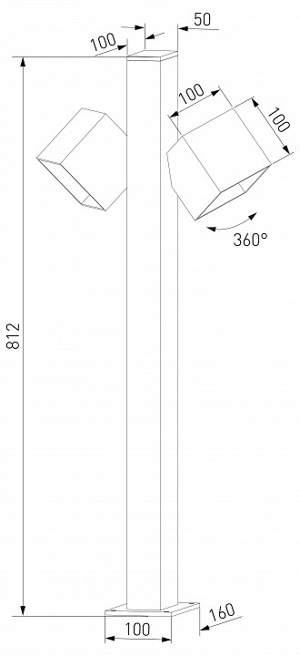 Наземный низкий светильник Elektrostandard Fjord 35195/F