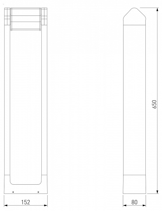 Наземный высокий светильник Elektrostandard DORS 35163/F