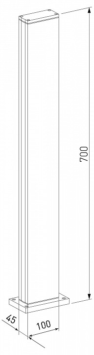 Наземный высокий светильник Elektrostandard Flat 1538 TECHNO LED