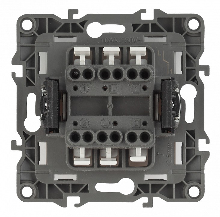 Переключатель двухклавишный без рамки Эра Эра 12 12-1104-01