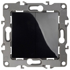 Переключатель двухклавишный ЭРА 12 без рамки 12-1004-06