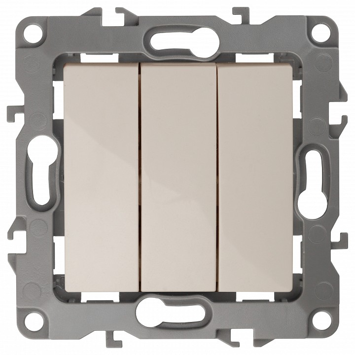 Выключатель трехклавишный без рамки Эра Эра 12 12-1107-02