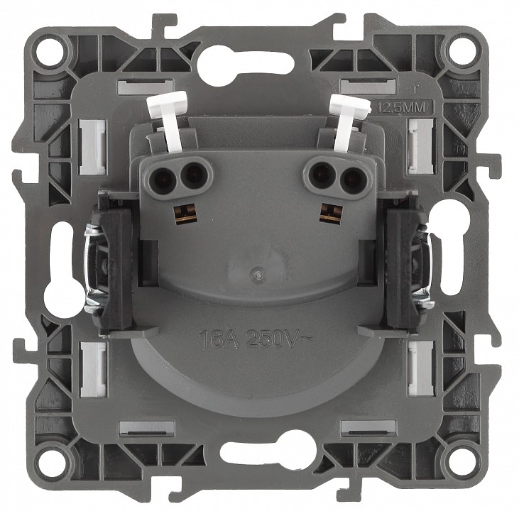 Розетка без заземления ЭРА 12 вишня без рамки 12-2105-12