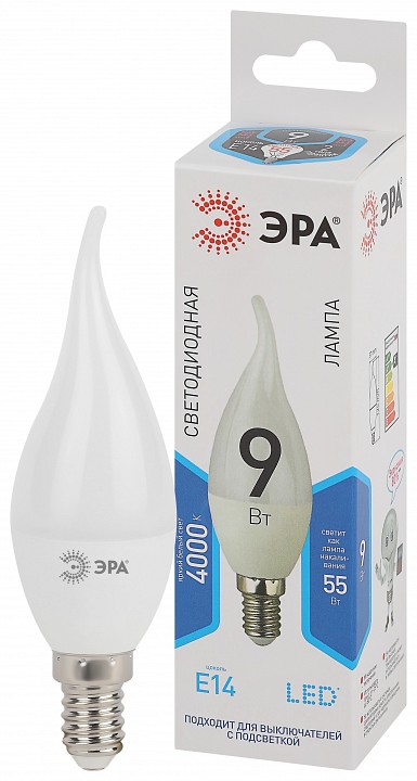 Лампа светодиодная Эра Стандарт LED BXS-9W-840-E14