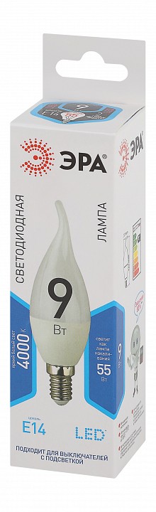 Лампа светодиодная Эра Стандарт LED BXS-9W-840-E14