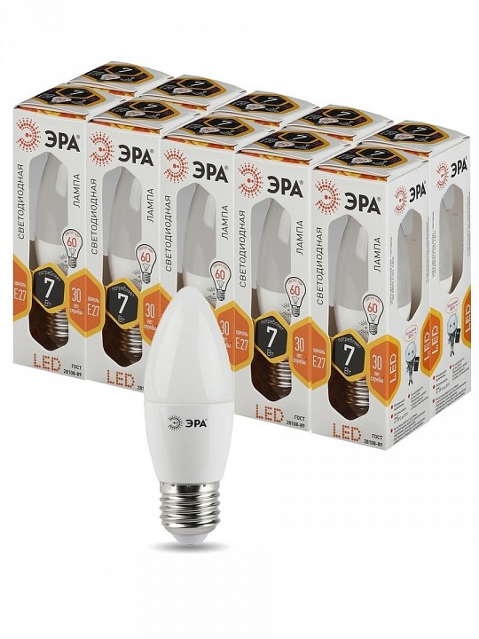 Лампа светодиодная Эра Стандарт LED B35-7W-827-E27