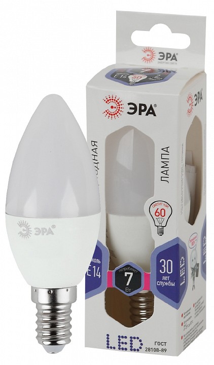 Лампа светодиодная Эра Стандарт LED B35-7W-860-E14
