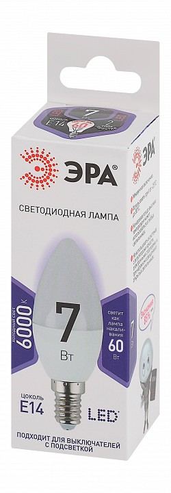 Лампа светодиодная Эра Стандарт LED B35-7W-860-E14