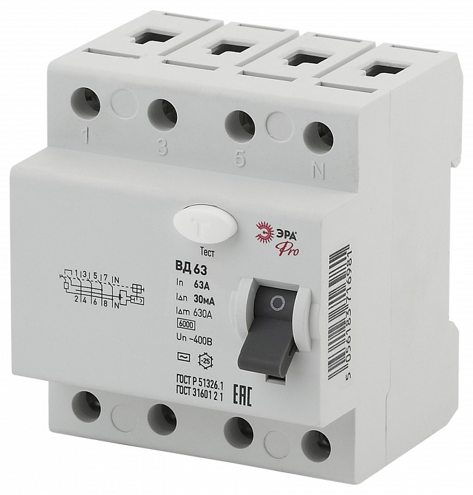 Устройство защитного отключения 4P Эра ВД-63 NO-902-135