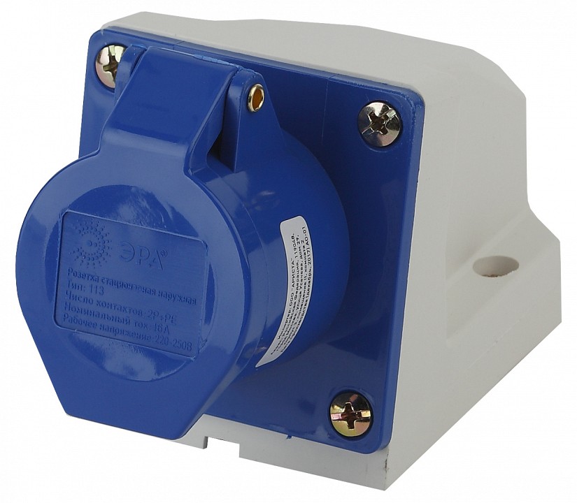 Розетка с заземлением Эра  R(OUT)-16-2P-PE-IP44