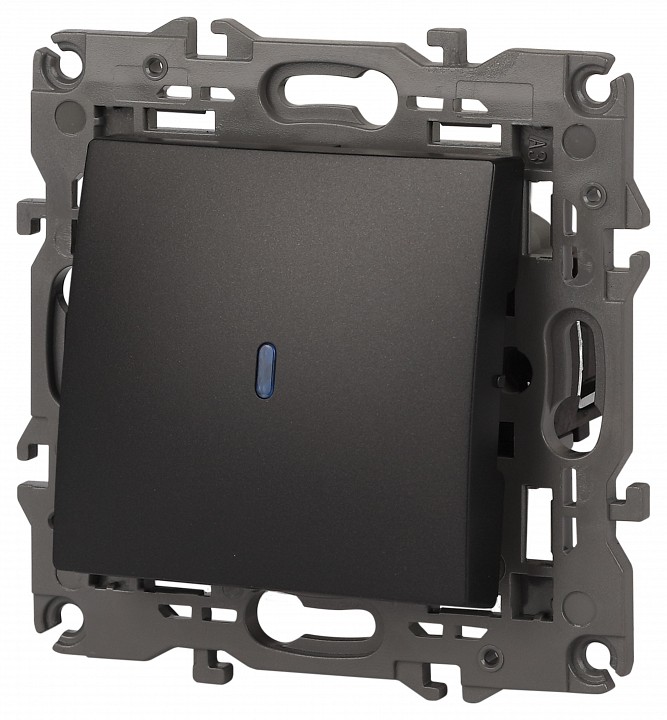 Выключатель одноклавишный с подсветкой без рамки Эра Эра Elegance 14-1102-05