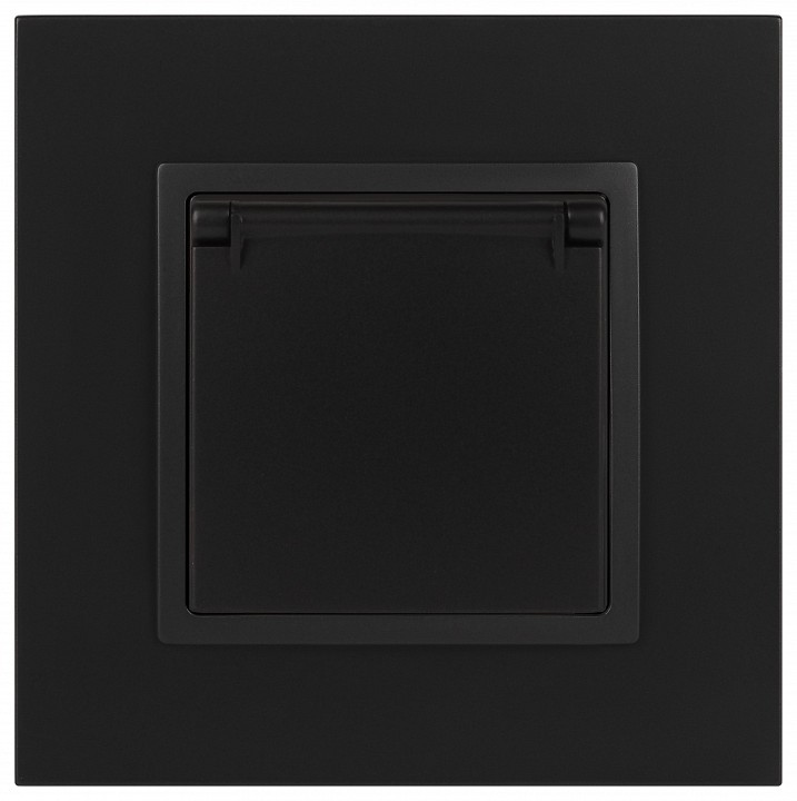 Розетка с заземлением и со шторкой, без рамки с крышкой Эра Эра Elegance 14-2103-05