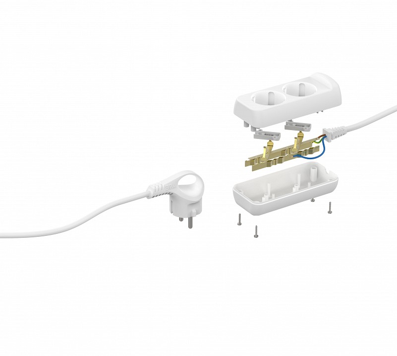 Удлинитель бытовой ЭРА UX-2e-1,5m 2 розетки 1.5 м UX-2e-1,5m