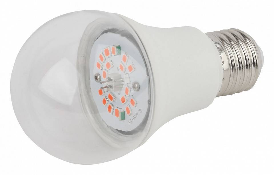 Лампа светодиодная фито ЭРА E27 12 Вт 1310 K A60-12S 9W DR/B