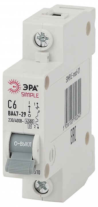Автоматический выключатель 1P Эра ВА 47-29 SIMPLE-mod-01