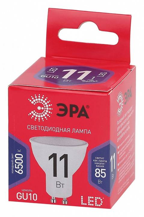 Лампа светодиодная Эра ЭКО GU10 11Вт 6500K Б0045346