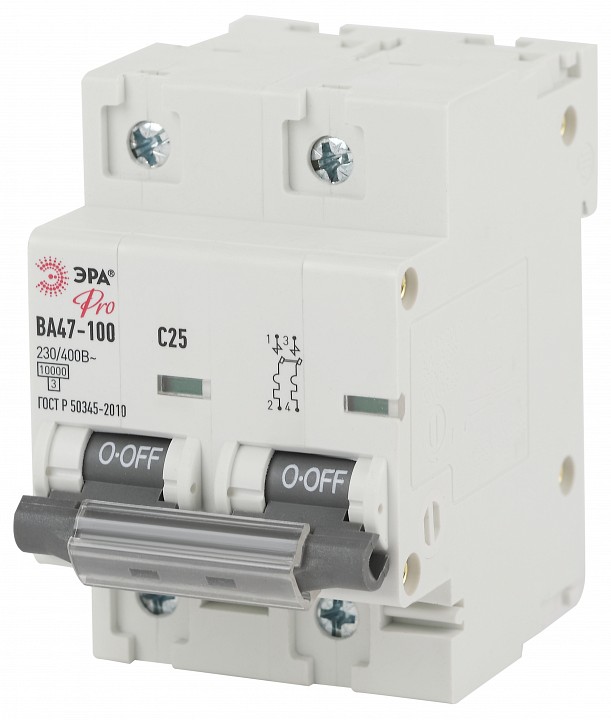 Автоматический выключатель 2P Эра ВА47-100 NO-902-273