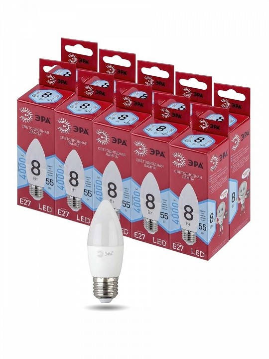 Лампа светодиодная Эра  LED B35-8W-840-E27 R