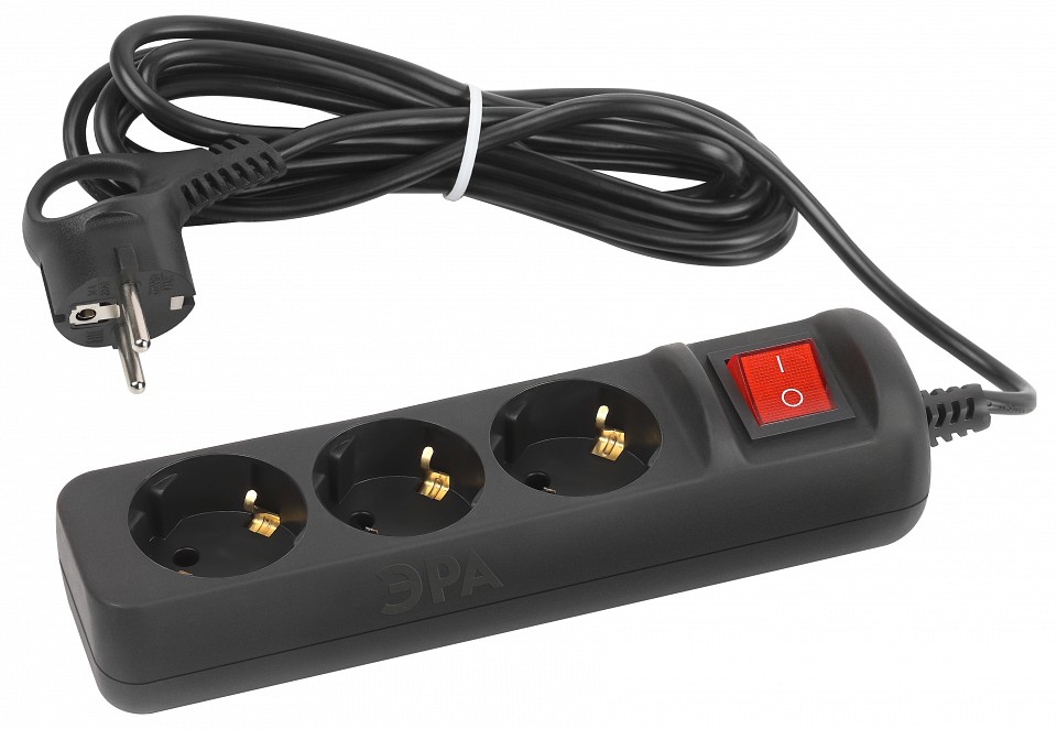 Удлинитель с выключателем Эра  UX-3es-3m-B