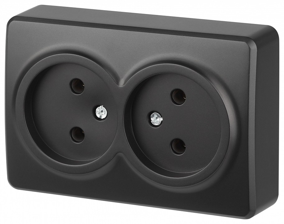 Розетка двойная без заземления Эра Эра Эксперт 11-2202-05