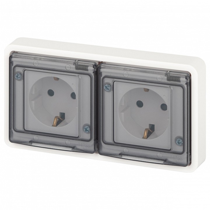 Розетка с заземлением и со шторкой, с крышкой Эра Эра Эксперт 11-2524-01