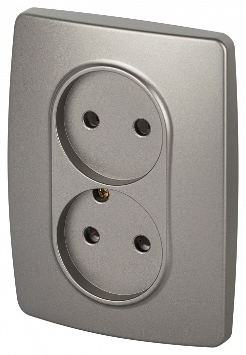 Розетка двойная без заземления Эра Эра 12 12-2107-16