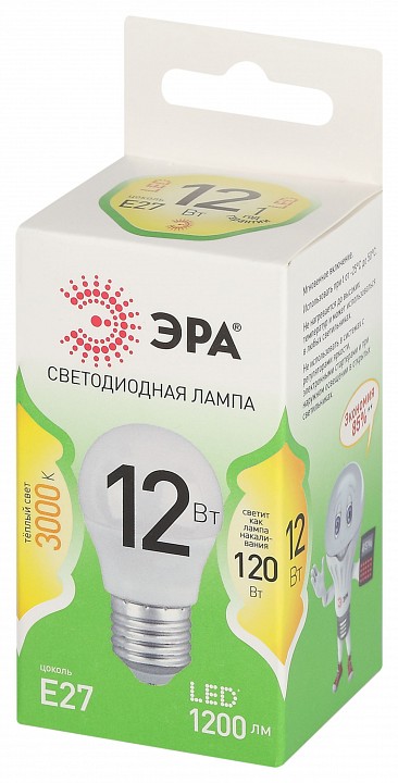 Лампа светодиодная Эра Green Line LED P45-12W-830-E27 GL