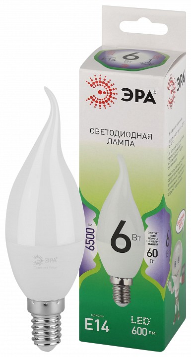 Лампа светодиодная Эра Green Line LED BXS-6W-865-E14 GL