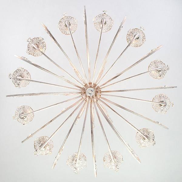 Подвесная люстра Eurosvet Alda 3305/12 белый с золотом прозрачный хрусталь Strotskis 3305/12