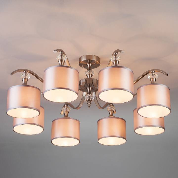 Люстра на штанге Eurosvet Ofelia 60070/8 сатин-никель 60070/8