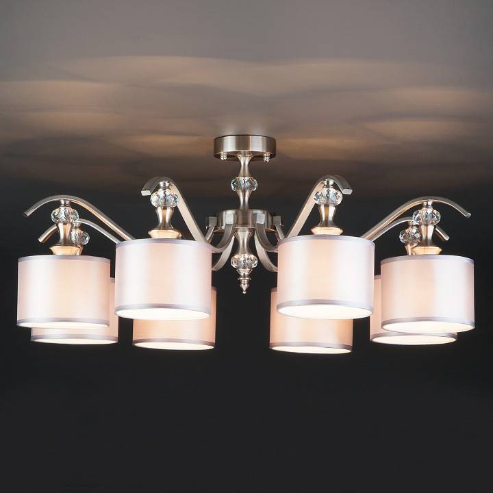 Люстра на штанге Eurosvet Ofelia 60070/8 сатин-никель 60070/8