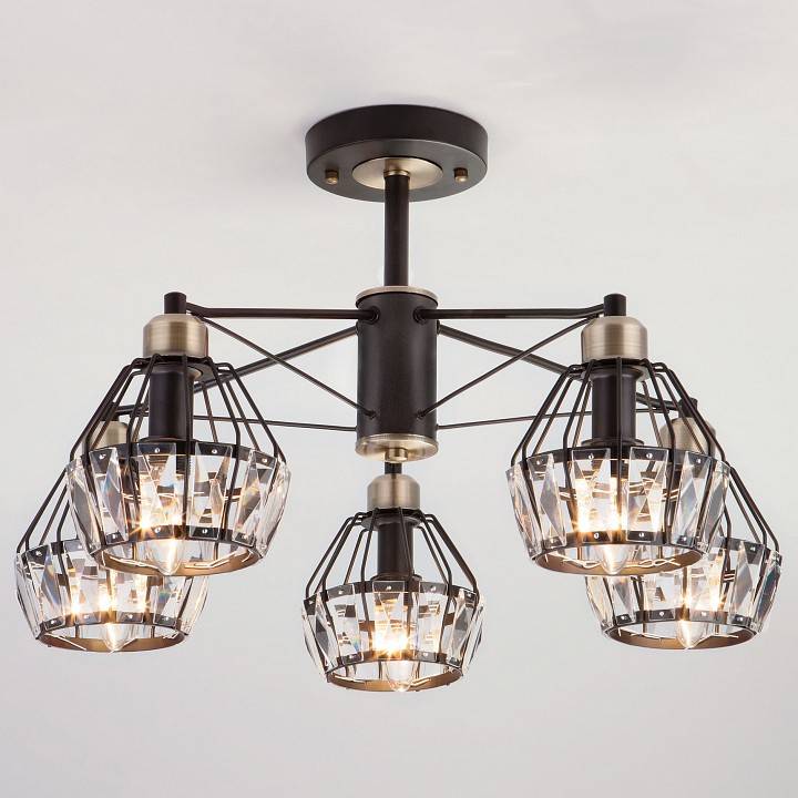 Люстра на штанге Eurosvet Lord черный 70075/5