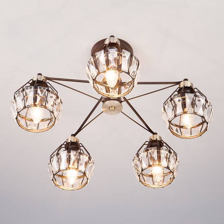 Люстра на штанге Eurosvet Lord черный 70075/5