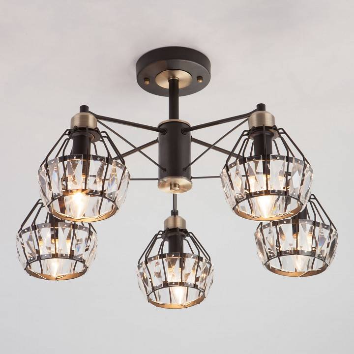 Люстра на штанге Eurosvet Lord черный 70075/5