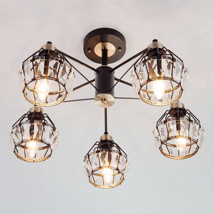 Люстра на штанге Eurosvet Lord черный 70075/5