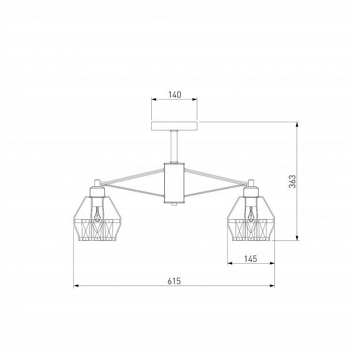 Люстра на штанге Eurosvet Lord черный 70075/5