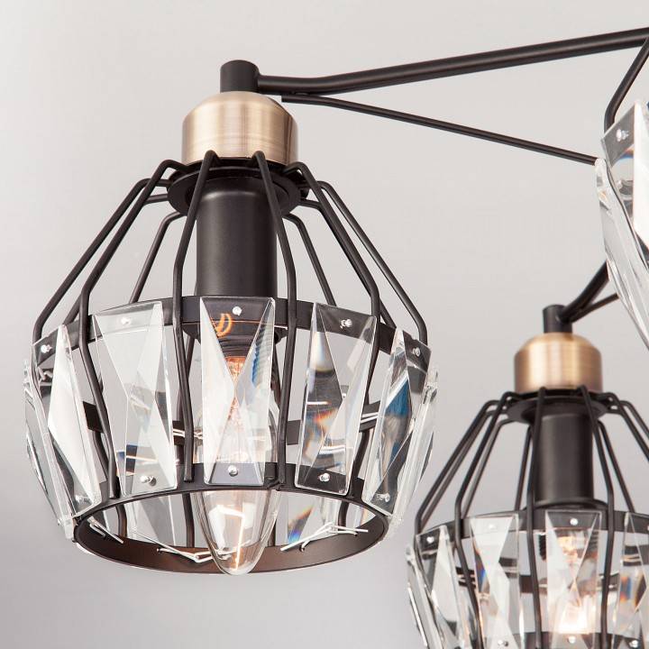 Люстра на штанге Eurosvet Lord черный 70075/5